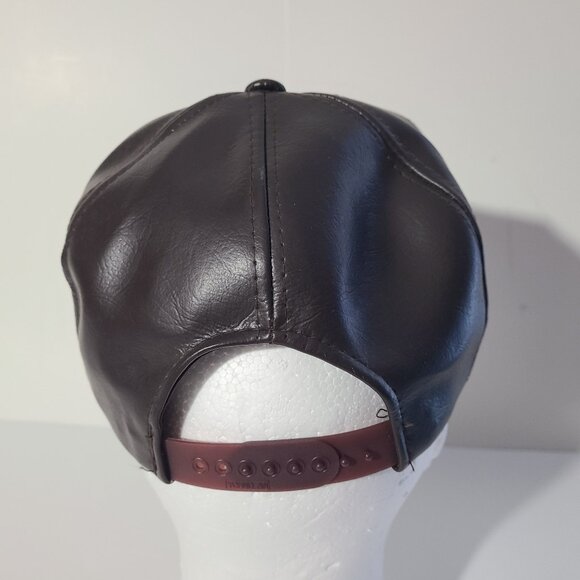 Vintage 70s/80s Browning Guns Faux Leather Brown Snapback Hat/Cap EUC - Picture 7 of 7